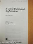 A Concise Dictionary of English Idioms