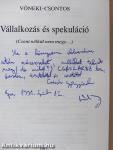 Vállalkozás és spekuláció (dedikált példány)
