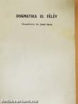 Dogmatika III. félév