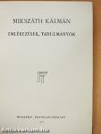 Emlékezések, tanulmányok