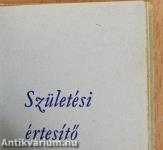 Születési értesítő (minikönyv)