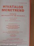Hivatalos menetrend 1998-1999