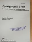 Psychology Applied to Work