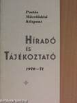 Híradó és tájékoztató az 1970-71. évre