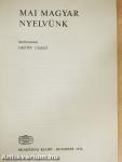 Mai magyar nyelvünk