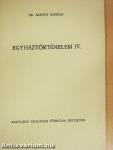 Egyháztörténelem IV.