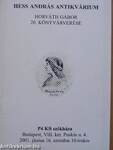 Hess András Antikvárium - Horváth Gábor 20. könyvárverése
