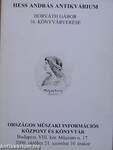 Hess András Antikvárium - Horváth Gábor 16. könyvárverése