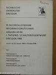 19. Fachkolloquium Informationstechnik verbunden mit der 1. Tagung Schaltkreisentwurf Dresden 1986 vom 21. bis 23. Januar 1986 in Dresden/DDR I-II.