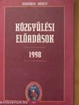 Közgyűlési előadások 1998 I. (töredék)