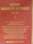 Hatályos jogszabályok gyűjteménye 1945-1987. 5. (töredék)