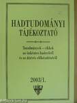 Hadtudományi tájékoztató 2003/1.