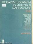Irodalomtudományi és stilisztikai tanulmányok 1981.