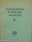 Tudományos Diákköri Munkák 1969/IV