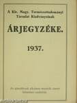 A Kir. Magy. Természettudományi Társulat Kiadványainak árjegyzéke 1937.