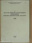 A magyar műszaki egyetemeken elfogadott doktori disszertációk jegyzéke 1986