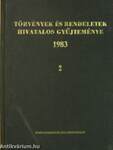 Törvények és rendeletek hivatalos gyűjteménye 1983. 2. (töredék)