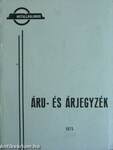 Áru- és árjegyzék