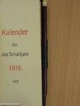 Kalender für das Schaltjahr 1916 (minikönyv) - Porcelán rátéttel, mini ceruzával (különlegesség)