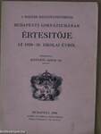 A Magyar Kegyestanitórend Budapesti Gimnáziumának értesítője az 1929-30. iskolai évről