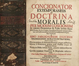 Concionator extemporaneus seu doctrina moralis per modum concionum I-II.