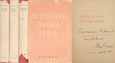 Illyés Gyula összes verse I-III. (dedikált példány)