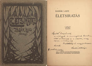 Életsiratás (Szabó Dezsőnek dedikált példány) (Avangard borítóterv: Uitz Béla)  (A kötetről írt irodalomtörténeti tanulmány a leírásban olvasható)