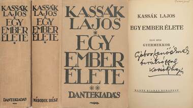 Egy ember élete I-II. (Gábor Jenő festőművésznek és családjának dedikált példány)