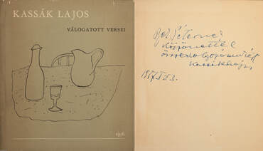 Kassák Lajos válogatott versei (Beck Péternek dedikált példány) (Borító és kötésterv: Kassák Lajos.)
