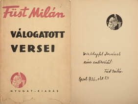 Füst Milán válogatott versei (Trencsényi-Waldapfel Imrének dedikált példány)