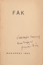 Fák (Trencsényi-Waldapfel Imrének dedikált példány)