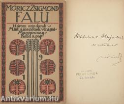 Falu (Mészáros Alajos színművésznek dedikált példány) (A címlapot Kozma Lajos illusztrálta) (A tételről írt irodalomtörténeti tanulmány a leírásban olvasható.)
