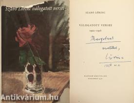 Szabó Lőrinc válogatott versei (dedikált példány) (Illusztrációk: Bernáth Aurél és Rippl-Rónai József)