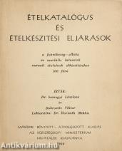 Ételkatalógus és ételkészítési eljárások