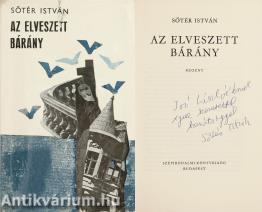 Az elveszett bárány (Joó László színész, rendezőnek dedikált példány) (Borítóterv: Bálint Endre)