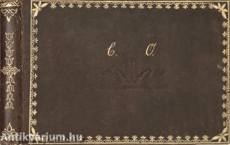 Kézzel írt 33 darabos emléklapgyűjtemény az 1800-as évekből korabeli, dúsan aranyozott dobozban [Többek között 1850 körüli sorsjegy, verskézirat mellékletekkel.]