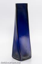 Bécsi art deco kobaltkék üveg váza 1910 26 cm