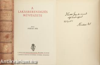 A lakásberendezés művészete (Kaesz Gyulának dedikált példány)