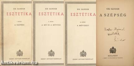 Esztétika I-III. (Koszter atyának dedikált példány)
