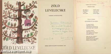 Zöld levelecske (Tamkó Sirató Károly által kétszeresen dedikált példány) (Heinzelmann Emma rajzaival.)