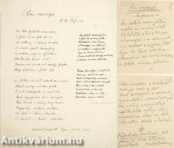 Őszi merengés (Konsztantyin Mihajlovics Fofanov verse Szabó Lőrinc és Győri-Juhász Jenő fordításában KÉZIRAT!)(A tételről írt irodalomtörténeti tanulmány a leírásban olvasható.)