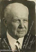 Lehár Ferenc zeneszerző fekete-fehér portréja (dedikált példány)