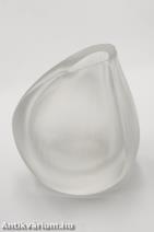 Gunnel Nyman skandináv matt csiszolt üveg váza 20. század közepe 8 cm