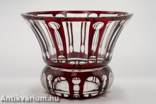Wenzel Kulka - Haida art deco rubinvörös üveg váza 1920