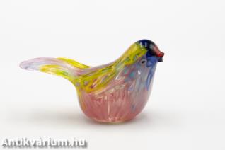 Muranoi üvegdísz állat figura 20. század első fele 9 cm