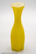 Murano pop art sárga matt üveg váza 20. század második fele 25 cm