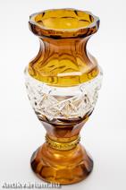 Karl Schappel Haida art deco borostyán üveg váza 1920