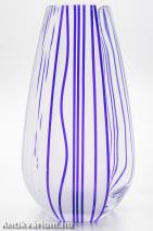 Modern lila überfang üveg váza 20. század második fele 31 cm