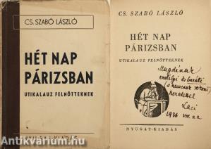 Hét nap Párizsban (dedikált példány)