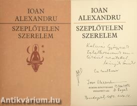 Szeplőtelen szerelem (Ioan Alexandru és Kányádi Sándor által Kalmár Györgynek, rajzzal ellátott dedikált példány)